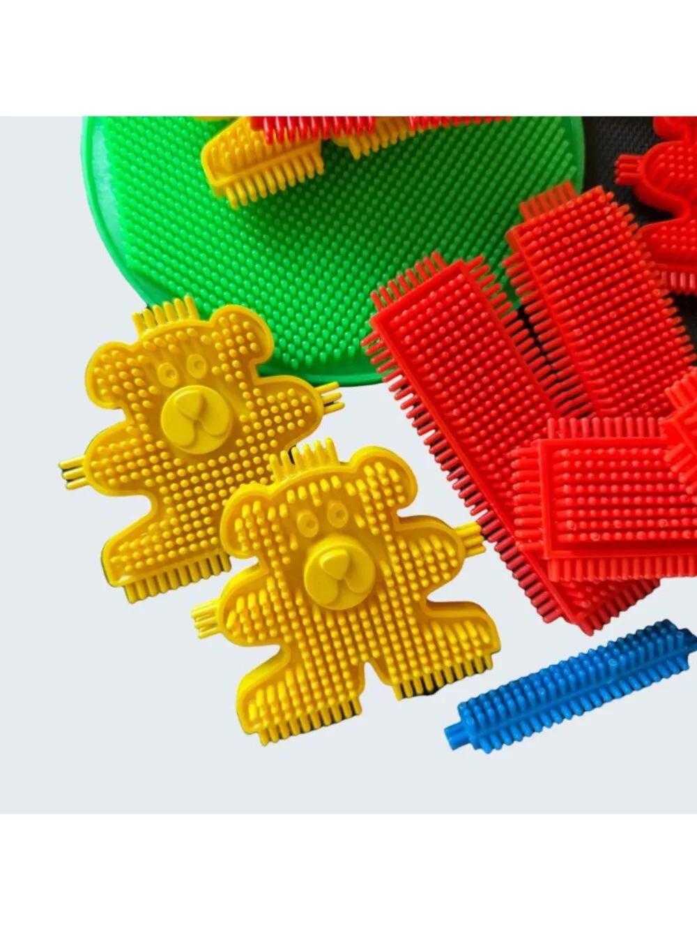 Vintage Playskool Bristle Bear Blocks Interlocking Construction Toys